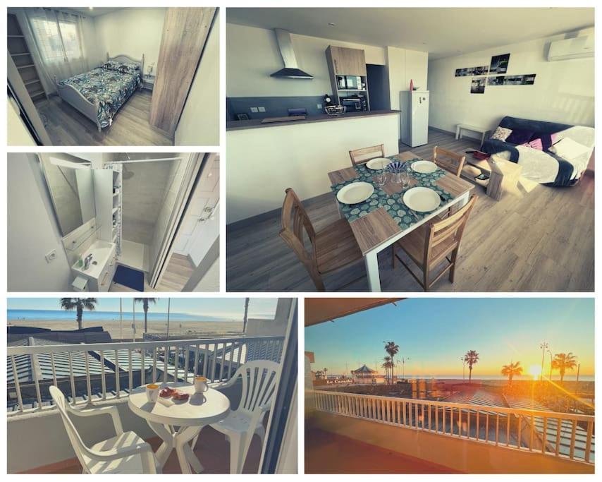 Le Carrousel - Apt Vue Mer - Plage A 10 M - Clim - Wifi Canet-en-Roussillon Exteriér fotografie
